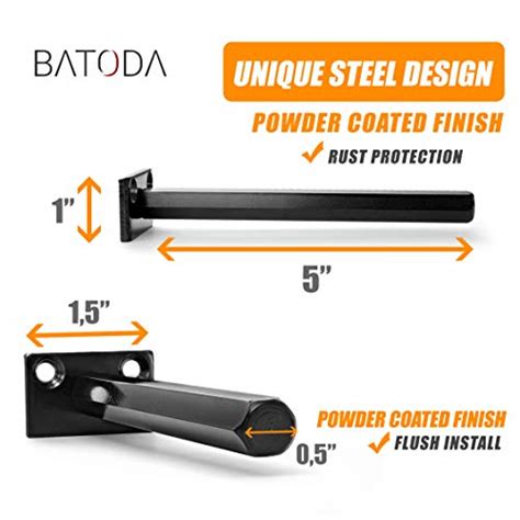 Batoda Heavy Duty Floating Shelf Bracket Pcs Solid Steel Blind