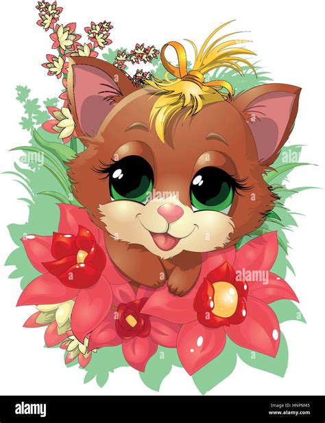 Beautiful Cute Kitten Stock Vector Image And Art Alamy