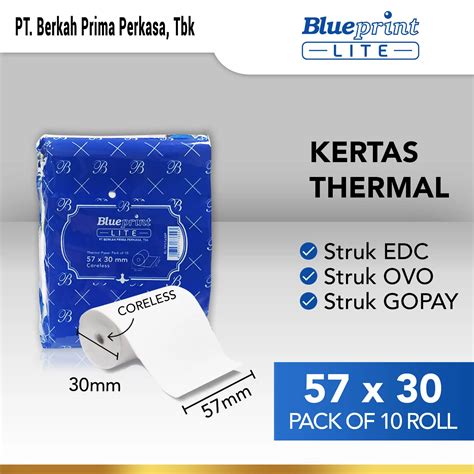 Kertas Struk Kertas Kasir Kertas Thermal Blueprint Lite X Mm