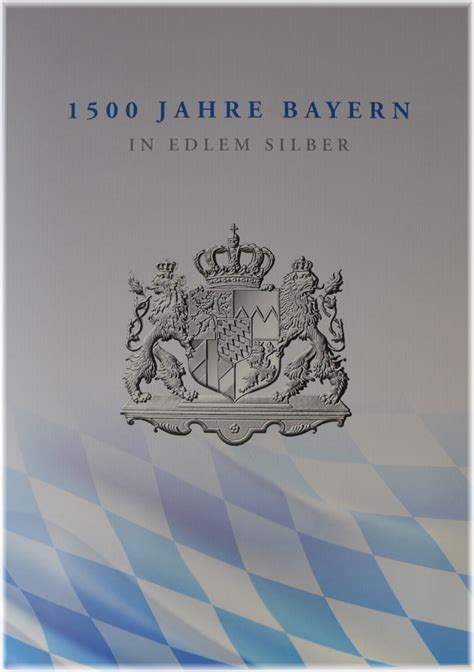 Deutschland 7 Silbermedaillen Sammlung 1500 Jahre Bayern In Edlem