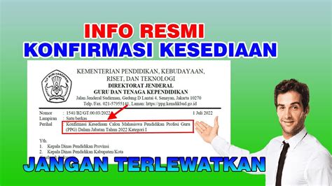 Kabar Gembira Rilis Resmi Konfirmasi Kesediaan Mahasiswa Ppg Daljab