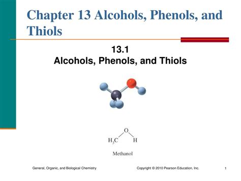 Ppt Chapter 13 Alcohols Phenols And Thiols Powerpoint Presentation