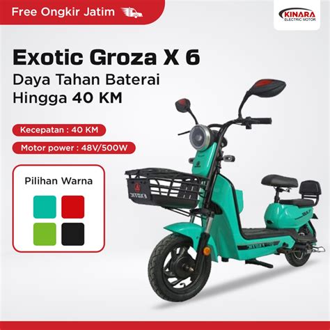 Jual Sepeda Listrik Exotic Groza X Garansi Resmi Kinara Electric