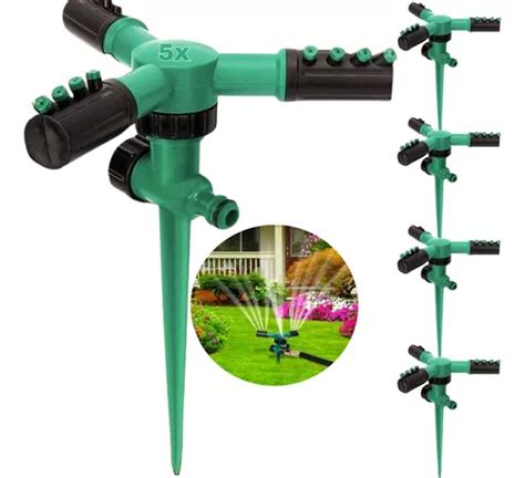 Kit 5 Aspersor Irrigador Automático Giratório 360 Gotejador Frete grátis