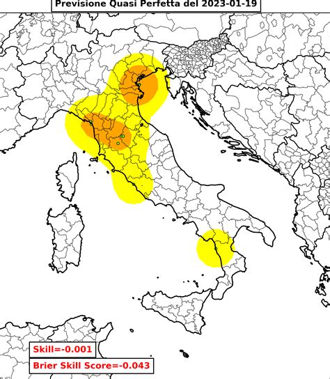 Previsione giovedì 19 gennaio 2023