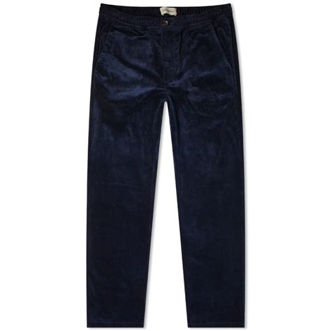 Oliver Spencer Cord Drawstring Trouser Navy End