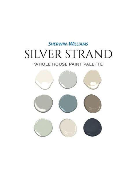 Sherwin Williams Silver Strand Palette Silver Strand Paint Coastal