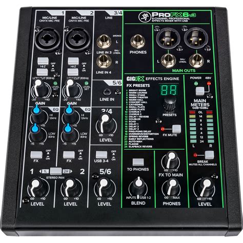 Mackie Profx V Profxv Series Channel Professional Effects Mixer