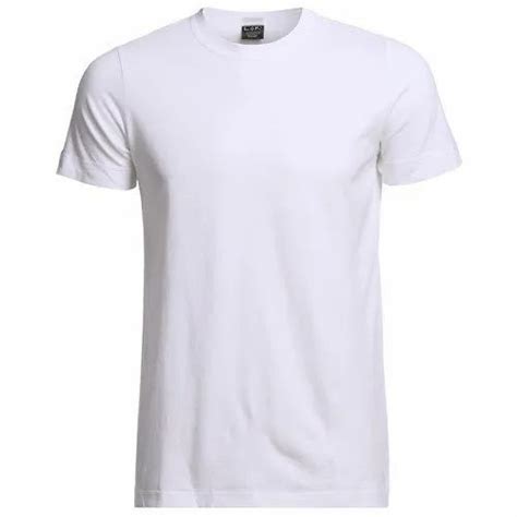 Men Casual Wear White Round Neck T Shirt Quantity Per Pack At Rs