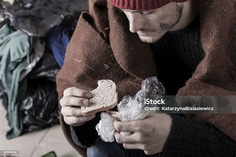 Poor Man Eating Sandwich Stock Photo Download Image Now Beggar