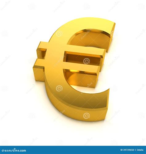 Euro Simbolo Dorato D Illustrazione Di Stock Illustrazione Di