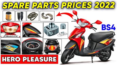 Hero Pleasure Spare Parts Prices Hero Genuine Parts Price List