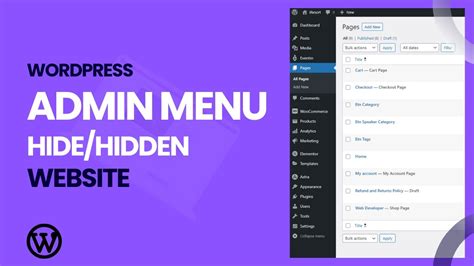 Hide Wordpress Admin Menu Bar Wordpress Bangla Tutorial Ami