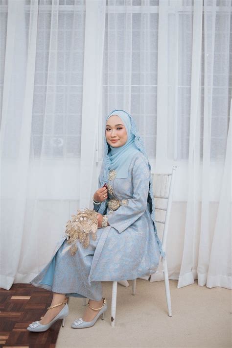 Wedding Baju Pengantin Songket Baby Blue Wedding Of Arina By Zirazman