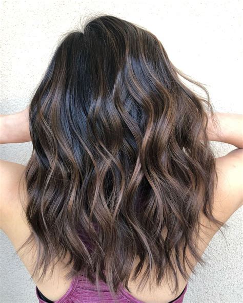 Black Base with Cinnamon Brown Balayage #blackhair | Brown hair ...