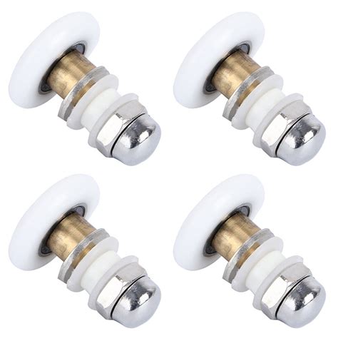 4 Pcs Shower Room Pulley Door Glass Wheel Sliding Rollers Replacement Pulleys Wheels Bathroom