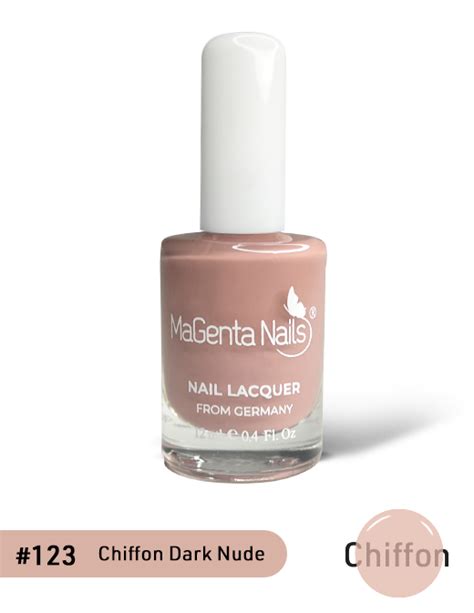 Nail Polish 123 Chiffon Dark Nude MaGenta Nails