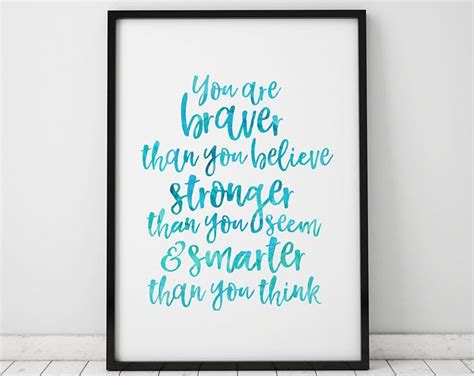 Modern Cross Stitch Pattern Remember You Are Braver Than You Believe