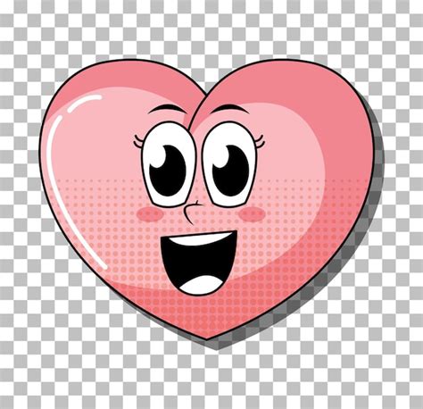 vector heart  face expression