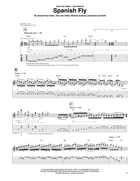 Spanish Fly Guitar Tab By Van Halen Guitar Tab 63606