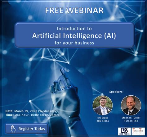 Free Webinar Introduction To Artificial Intelligence Ai For Your