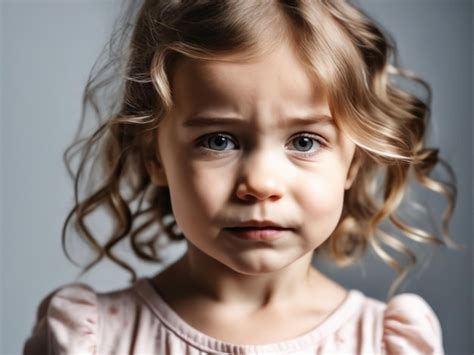 Premium Ai Image Portrait Of Young Sad Offended Cries Girl Child Kid