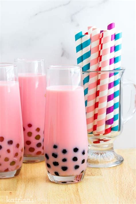 Strawberry Milk Bubble Tea Recipe Milk Tea Recipes Boba Tea Recipe