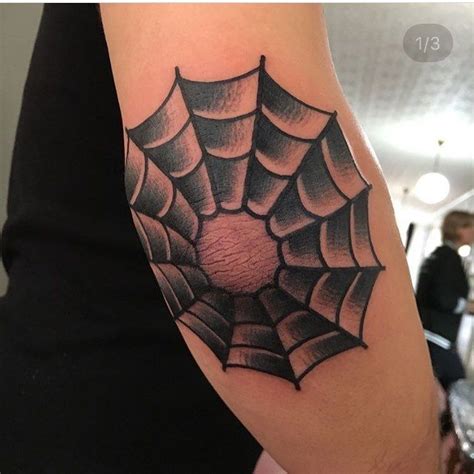 Blackwork Spider Web Elbow Tattoo By Jeroen Van Dijk Elbow Tattoos