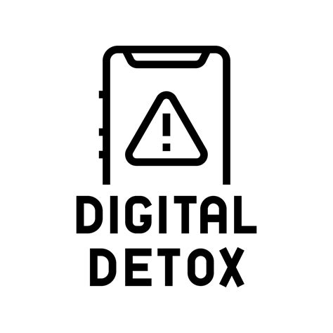 Digital Detox Line Icon Vector Illustration 10234729 Vector Art At Vecteezy