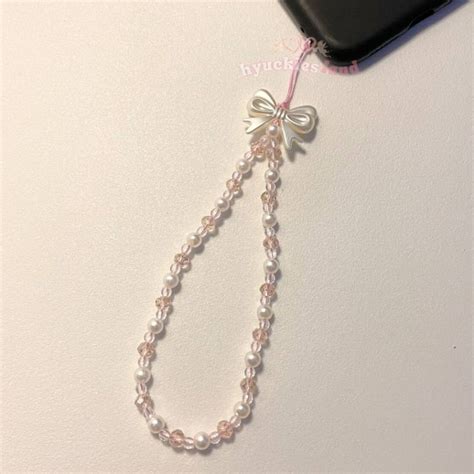 Jual Charming Phone Strap Pink Coquette Phone Lanyard Gantungan Hp