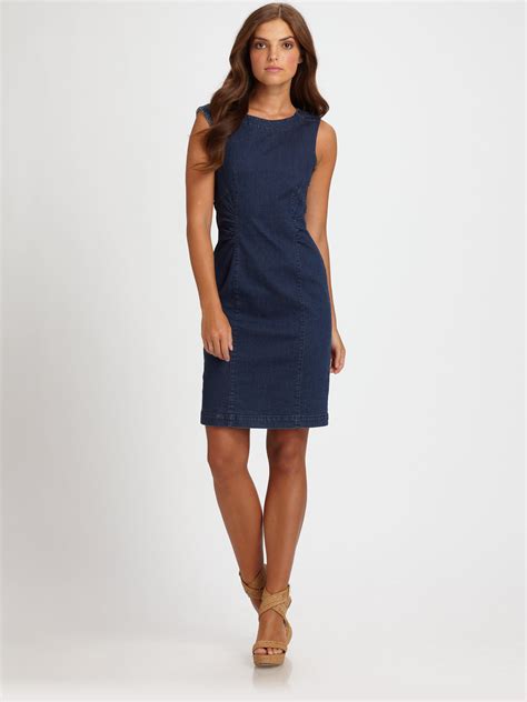 Lyst Weekend By Maxmara Sleeveless Denim Dress In Blue