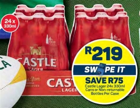 Castle Lager X Ml Cans Or Non Returnable Bottles Per Case Offer At