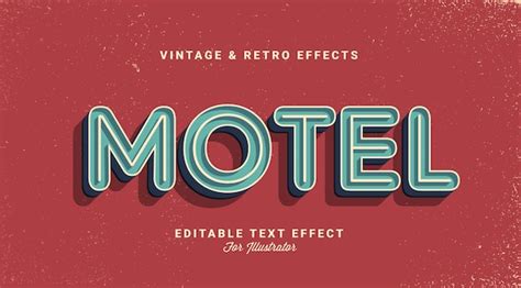 Effet De Texte Vectoriel Modifiable Vintage Pour Illustrator Vecteur