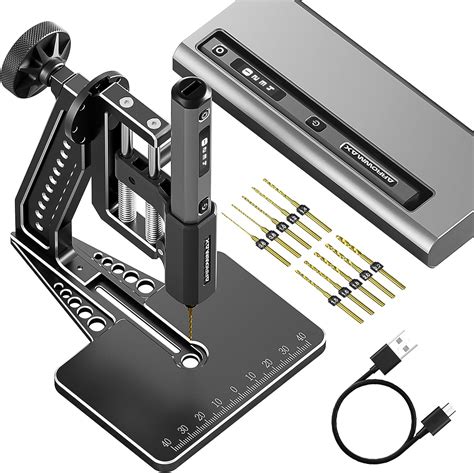 Arrowmax Speed Electric Mini Drill Pen With Hedgehog Benchtop Press