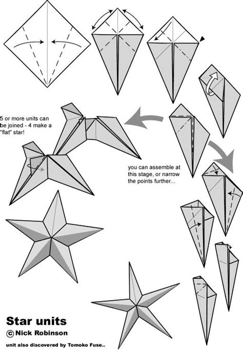 Modular Star By Nick Robinson Crafts Origami Diagrams Origami