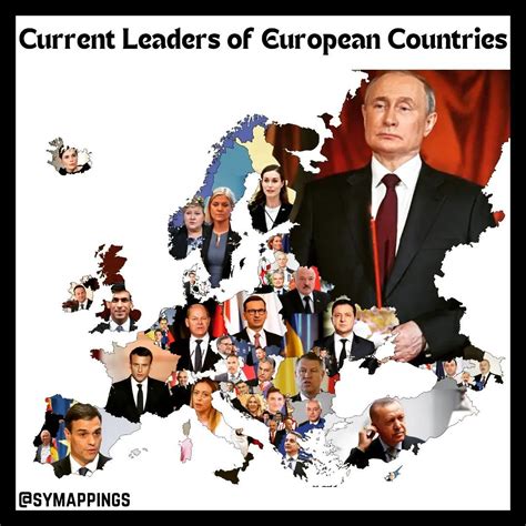current leaders  european countries maps   web