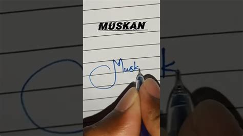 Muskan Name Signature Short Signature YouTube