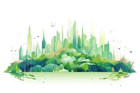 Ecology Concept With Green City On Earth World Environment And