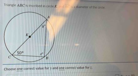 Triangle ABC Is Inscribed In Circle K And Overline ACI Diameter Of The