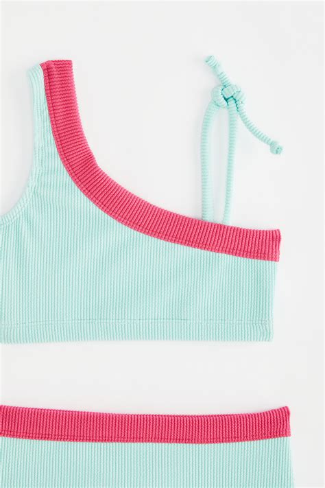 Malla Bikini Hanes Lycra Nena Top Un Hombro Vedetina Surf