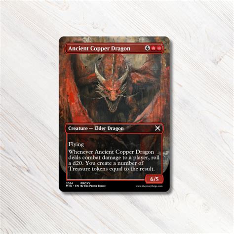 Ancient Copper Dragon MTG Proxy 90 S Fantasy