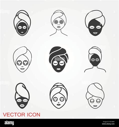 Icono De M Scara Facial Logotipo Ilustraci N Vector El S Mbolo Para