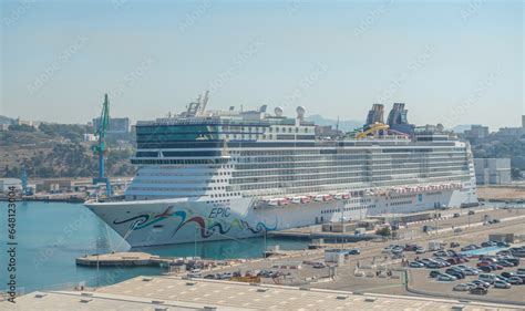 Marseille France 10 Septembre 2023 Vue Du Norwegian Navire De