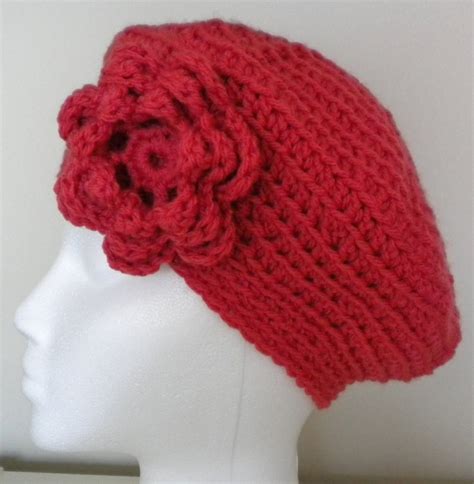 Crochet Beret Pattern With Flower Spider Web Beret Crochet Hat