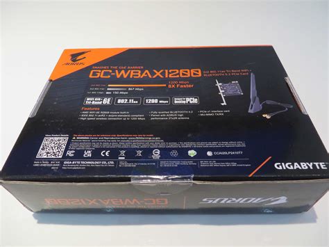 GIGABYTE AORUS GC WBAX1200 Karta PCI E Wi FI 6E Bluetooth 5 2 Biała