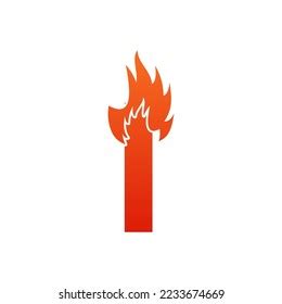 Letter Fire Logo Template Illustration Stock Vector (Royalty Free ...