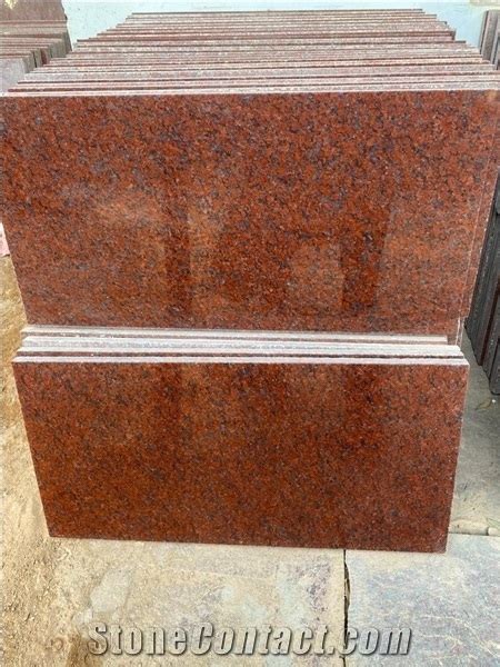 New Imperial Red Granite Slabs Tiles India Red Granite From India