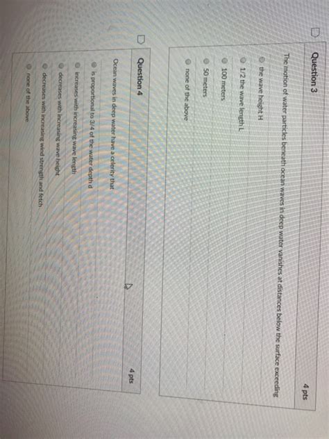 Solved The motion of water particles beneath ocean waves in | Chegg.com 