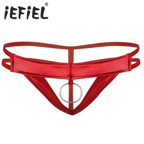 Aliexpress Buy IEFiEL Sexy Male Lingerie Faux Leather Cut Out And