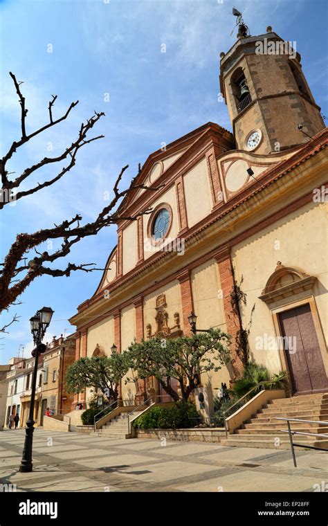 Iglesia La Esgl Sia De Sant Joan Vilassar De Mar Fotograf A De Stock